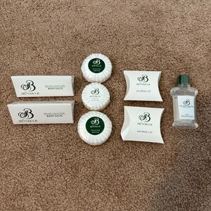 The Broadmoor Colorado Bath Toiletries  with Shower Caps, Bath Salts, Soaps, etc